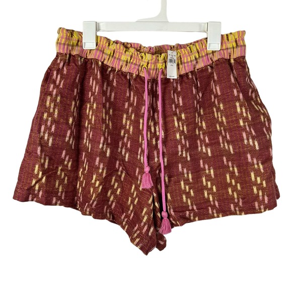 Aerie Jacquard Shorts Womens XL Boho High Waisted Elastic Waist Comfort NWT - Picture 1 of 7